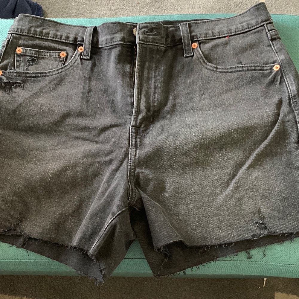 GAP black denim shorts